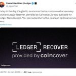 Ledger всё же запустил спорный сервис восстановления доступа к кошельку